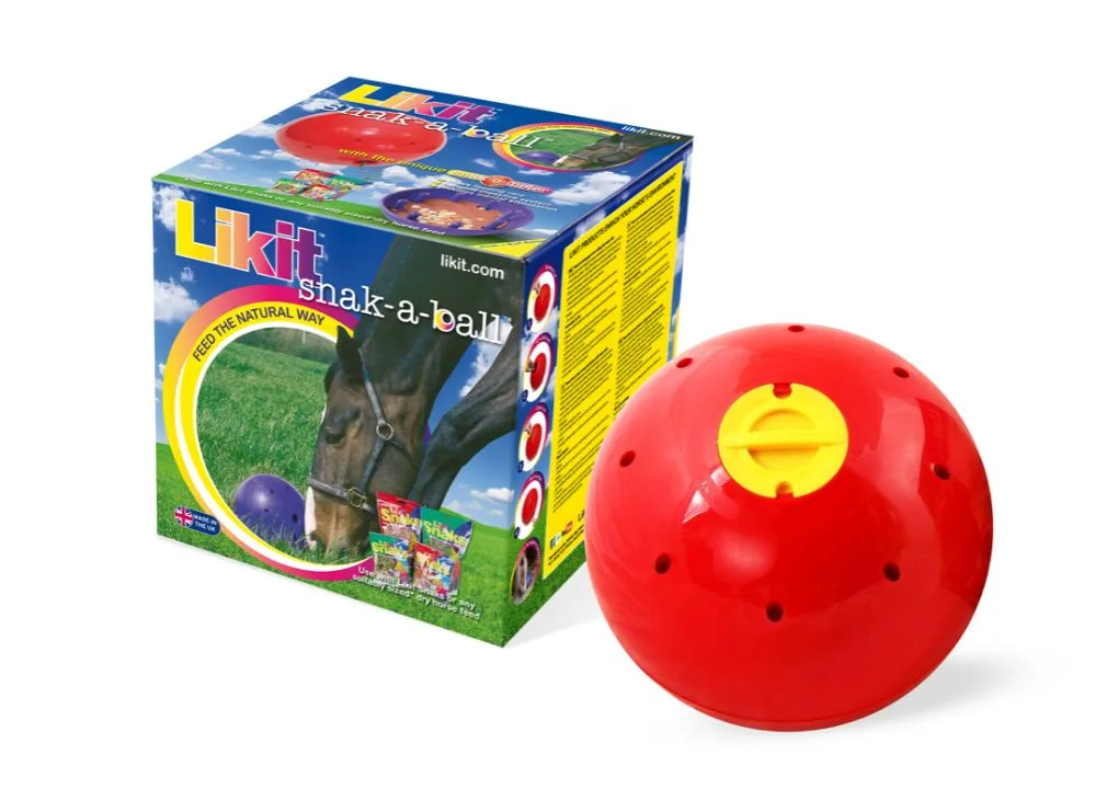 Röd Likit Snak-a-Ball med förpackning